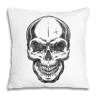 Angry Skeleton Scull Scary Horror Halloween Party Costume Pillow - Seseable