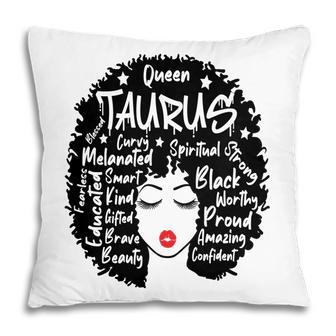 April Women Queen Taurus Black Strong Proud Women Birthday Pillow - Seseable