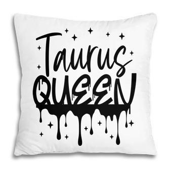 April Women Taurus Queen Glitter Black Birthday Gift Pillow - Seseable