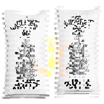 Auntie Gift Worlds Best Dog Auntie Pillow - Seseable