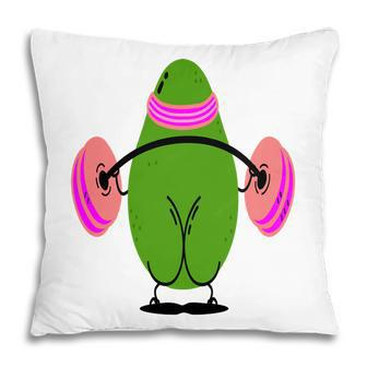 Avocado Wrestling Cute Funny Gyms Man Pillow - Seseable