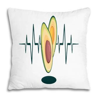 Avocardio Funny Avocado Heartbeat Is In Hospital Pillow - Seseable