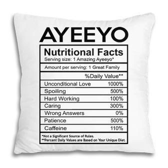 Ayeeyo Grandma Gift Ayeeyo Nutritional Facts Pillow - Seseable