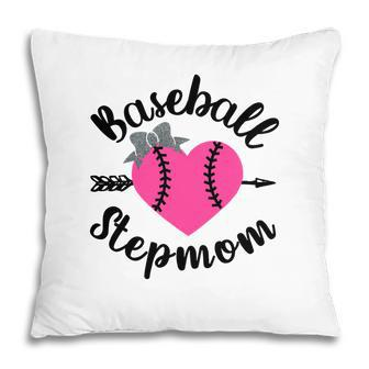 Baseball Stepmom Heart Happy Mothers Day 2022 Pillow - Seseable