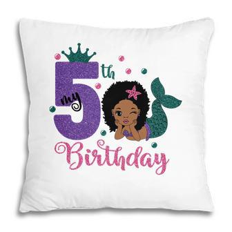 Beauty My 5Th Birthday Mermaid Blink Pillow - Seseable