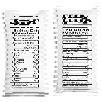 Beepa Grandpa Gift Beepa Nutritional Facts Pillow | Seseable CA