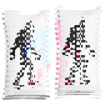 Bigfoot Flag - American Usa Flag Patriotic 4Th Of July Funny Pillow - Seseable