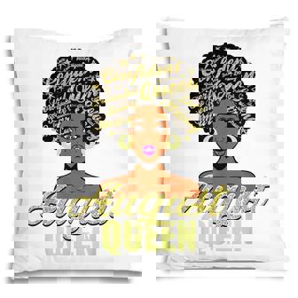 Black African American Melanin Afro Queen August Birthday Pillow | Seseable CA