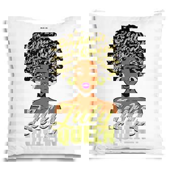 Black African American Melanin Afro Queen July Birthday Pillow - Seseable