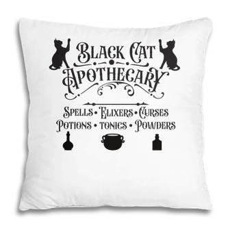 Black Cat Apothecary Funny Halloween Cats Pillow | Seseable CA