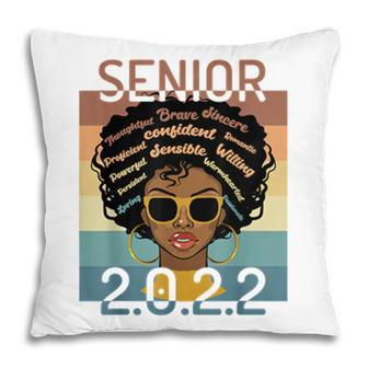 Black Senior 2022 Melanin Afro Black Smart For Women Girls Pillow - Seseable