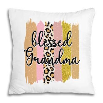 Blessed Grandma Leopard Vintage Mothers Day Pillow - Seseable