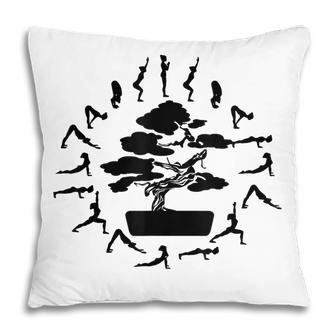 Bonsai Tree Enso Circle Zen Buddhist Meditation Pillow - Seseable
