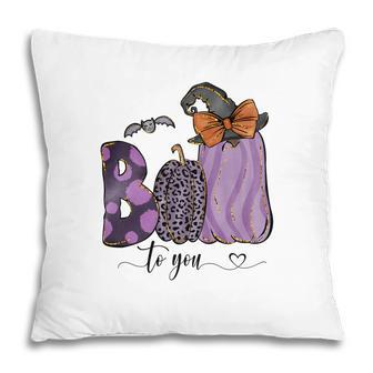 Boo To You Boo Crew Happy Halloween Pillow - Seseable