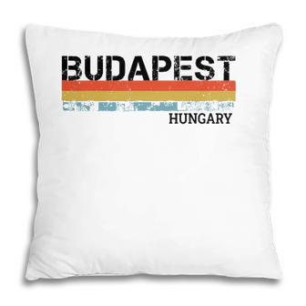 Budapest Retro Vintage Stripes Gift Pillow - Seseable