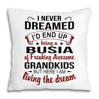 Busia Grandma Gift Busia Of Freaking Awesome Grandkids Pillow - Seseable