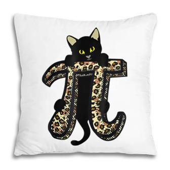 Cat Leopard Happy Pi Day Math Teacher Students Kids 314 Pillow - Seseable