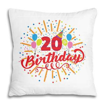Cheers To 20Th Birthday Since 2002 With Many Memories Pillow - Seseable