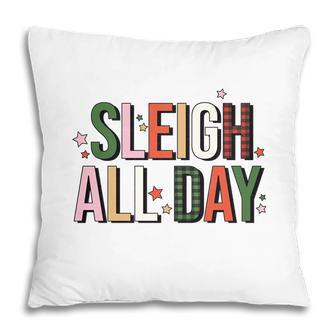 Christmas Retro Sleigh All Day Pillow - Seseable