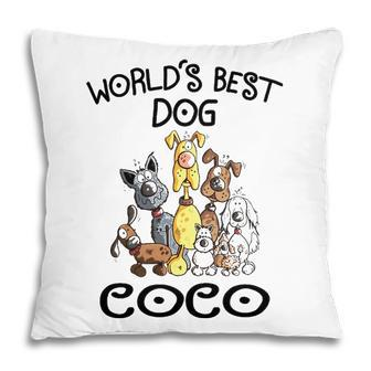 Coco Grandma Gift Worlds Best Dog Coco Pillow - Seseable