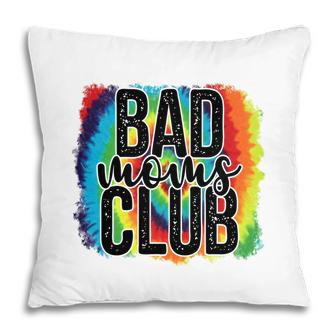 Colorful Bad Moms Club Vintage Mothers Day Pillow - Seseable