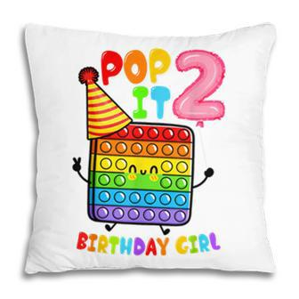 Colorful Gameboard 2Nd Fidget Pop It Birthday Girl Party Pillow - Seseable