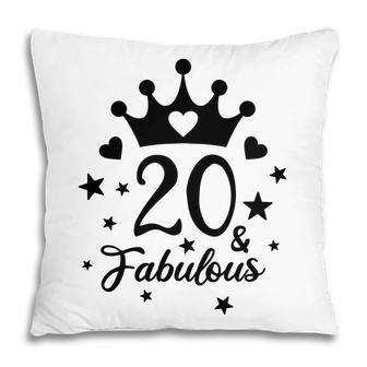 Congratuations The Qeen 20Th Birthday And Fabulous Since 2002 Pillow - Seseable