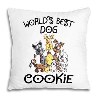 Cookie Grandma Gift Worlds Best Dog Cookie Pillow - Seseable