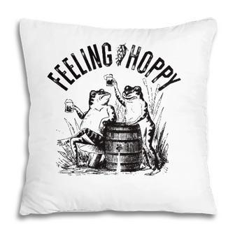 Craft Beer Brewer Lover Gift Funny Hops And Drinking Frogs Pillow - Seseable