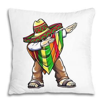 Dabbing Mexican Poncho Cinco De Mayo Pillow - Seseable