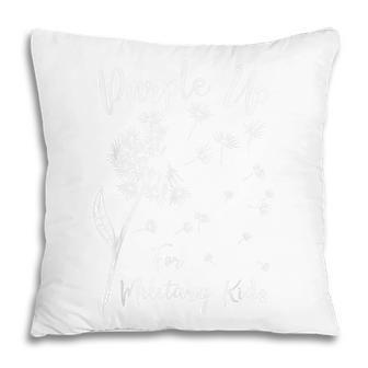 Dandelion Purple Up For Military Kids Army Child Month Pillow - Seseable