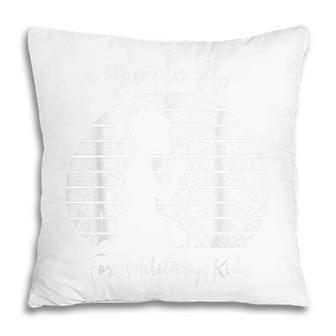 Dandelion Purple Up For Military Kids Month Army Child V2 Pillow - Seseable
