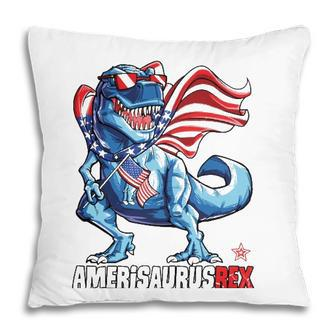 Dinosaur American Flag 4Th Of July Amerisaurusrex Essential Pillow - Seseable
