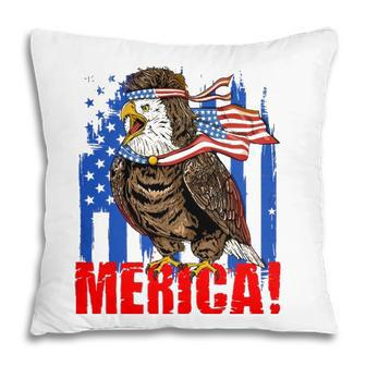 Eagle American Flag Usa Flag Mullet Eagle 4Th Of July Merica Pillow - Seseable