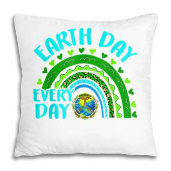 Earth Day Everyday Rainbow Love World Earth Day Anniversary Pillow - Seseable