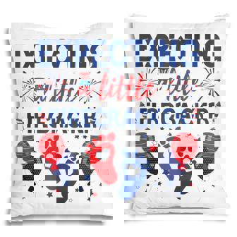 Expecting A Little Firecracker 4Th Of July Pregnancy Reveal Pillow - Seseable