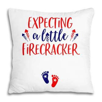 Expecting A Little Firecracker New Mom 4Th Of July Pregnancy Pillow - Seseable