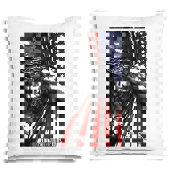Faith Over Fear Jesus American Flag Patriot Christian Pillow - Seseable