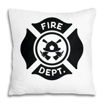 Fire Dept Firefighter Black Great Gift Meaningful Pillow - Seseable