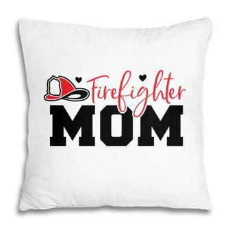 Firefighter Mom Red Black Graphic Meaningful Pillow - Seseable