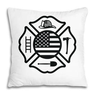 Firefighter Usa Flag Meaningful Gift For Firefighter Pillow - Seseable
