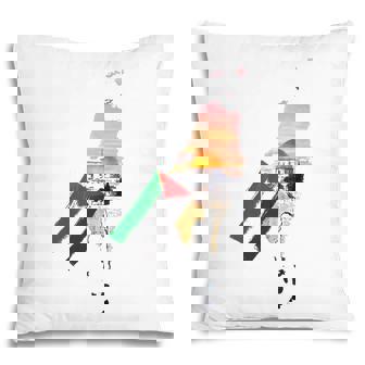 Free Palestine Tine Map Flag Free Jerusalems City Support Gaza Pillow | Seseable CA