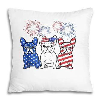 French Bulldog American Flag 4Th Of July Independence Days Pillow - Seseable
