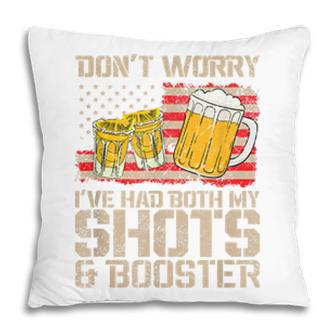 Funny Had My 2 Shots Dont Worry Had Both My Shots Tequila Pillow - Seseable