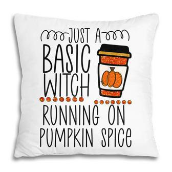 Funny Halloween Fall Pumpkin Spice Witch Autumn Basic Cute Pillow - Seseable