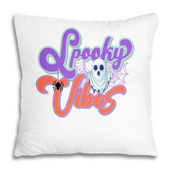 Funny Spooky Vibes Boo Halloween Pillow - Seseable