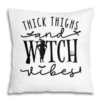 Funny Thick Thighs Witch Essential Metime Halloween Vibes Pillow - Seseable