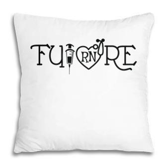 Future Nursing Practice Rn Nurse Black Graphic Pillow - Seseable