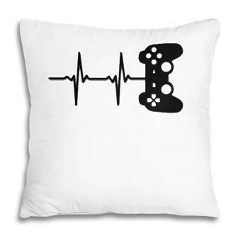 Gaminggamer Heartbeat Video Game Lover Pillow - Seseable