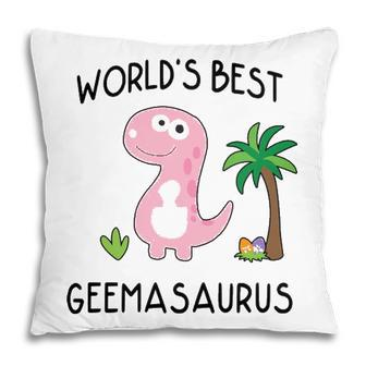 Geema Grandma Gift Worlds Best Geemasaurus Pillow - Seseable